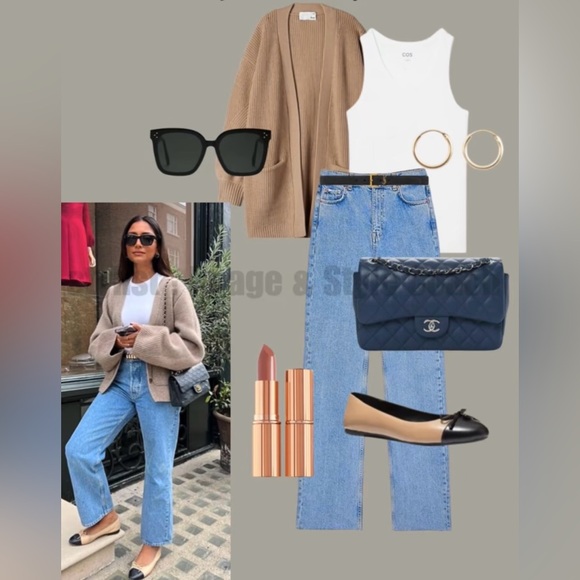 Modatope Two-Tone Beige and Black Flats - Picture 5 of 6